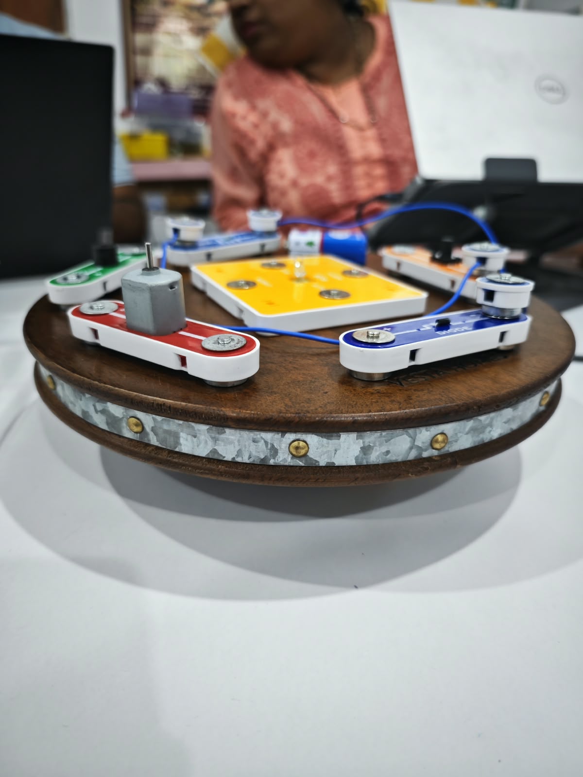 Students in robotics classroom